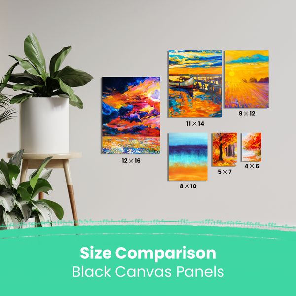 24 Pack Canvases for Painting with 4x4, 5x7, 8x10, 9x12, 11x14,  12x16, Round Canvas with 12x12, 8x8, 3 of Each, Painting Canvas for Oil  
