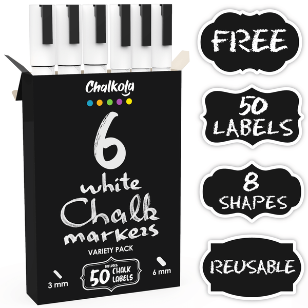 2 X White Liquid Chalk Pen Marker for Glass Windows Chalkboard