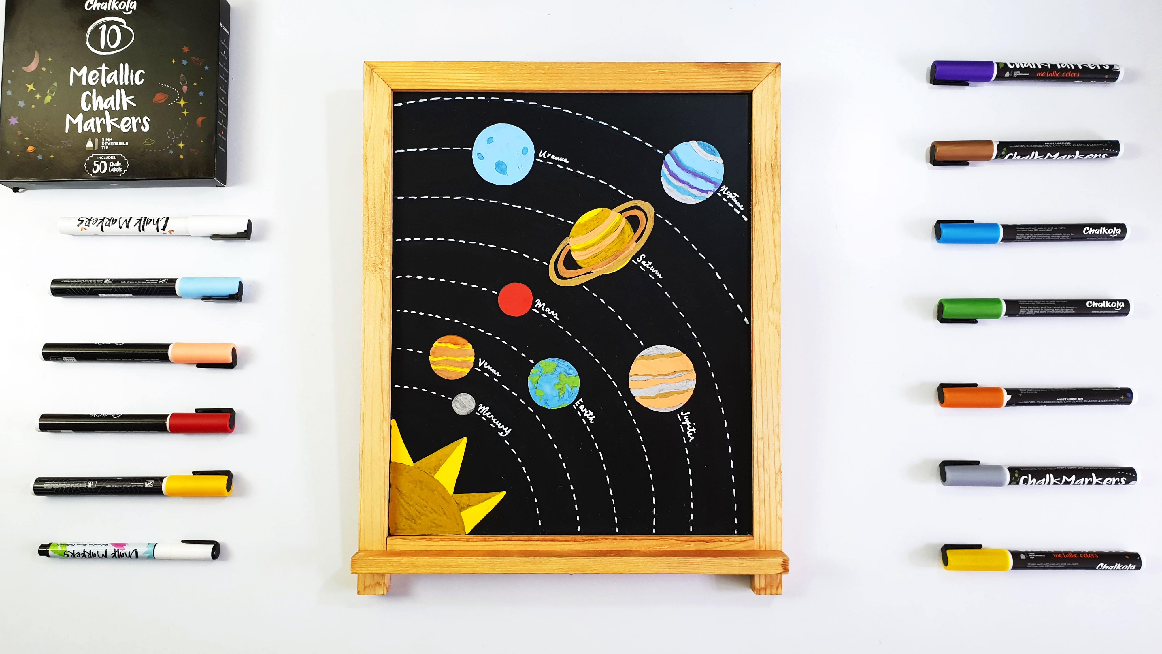 Sketch solar system. Hand drawn planets orbits SVG (3096472)