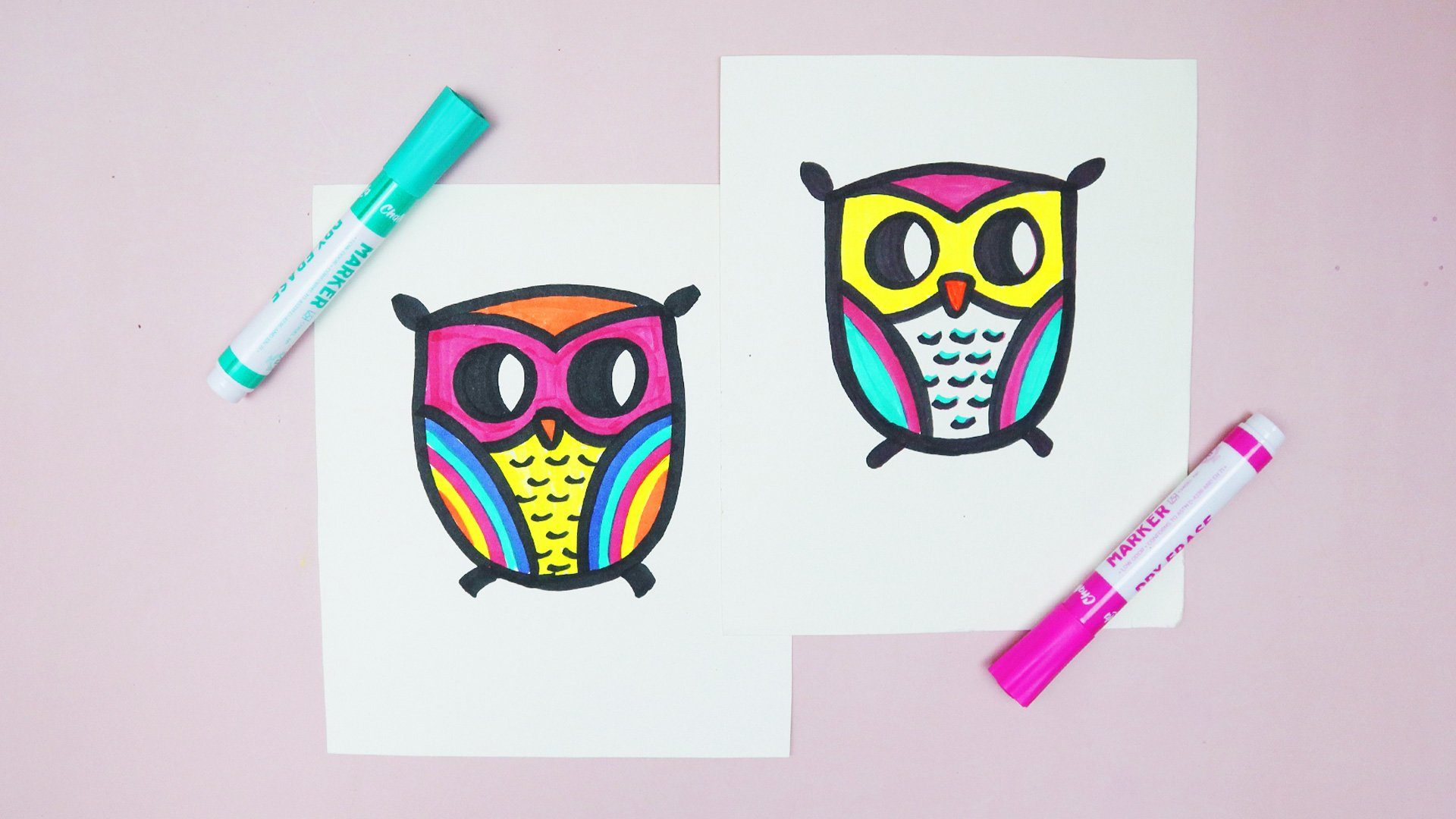 How to Draw an Owl with Free Tutorial Sheet - Chalkola - Chalkola