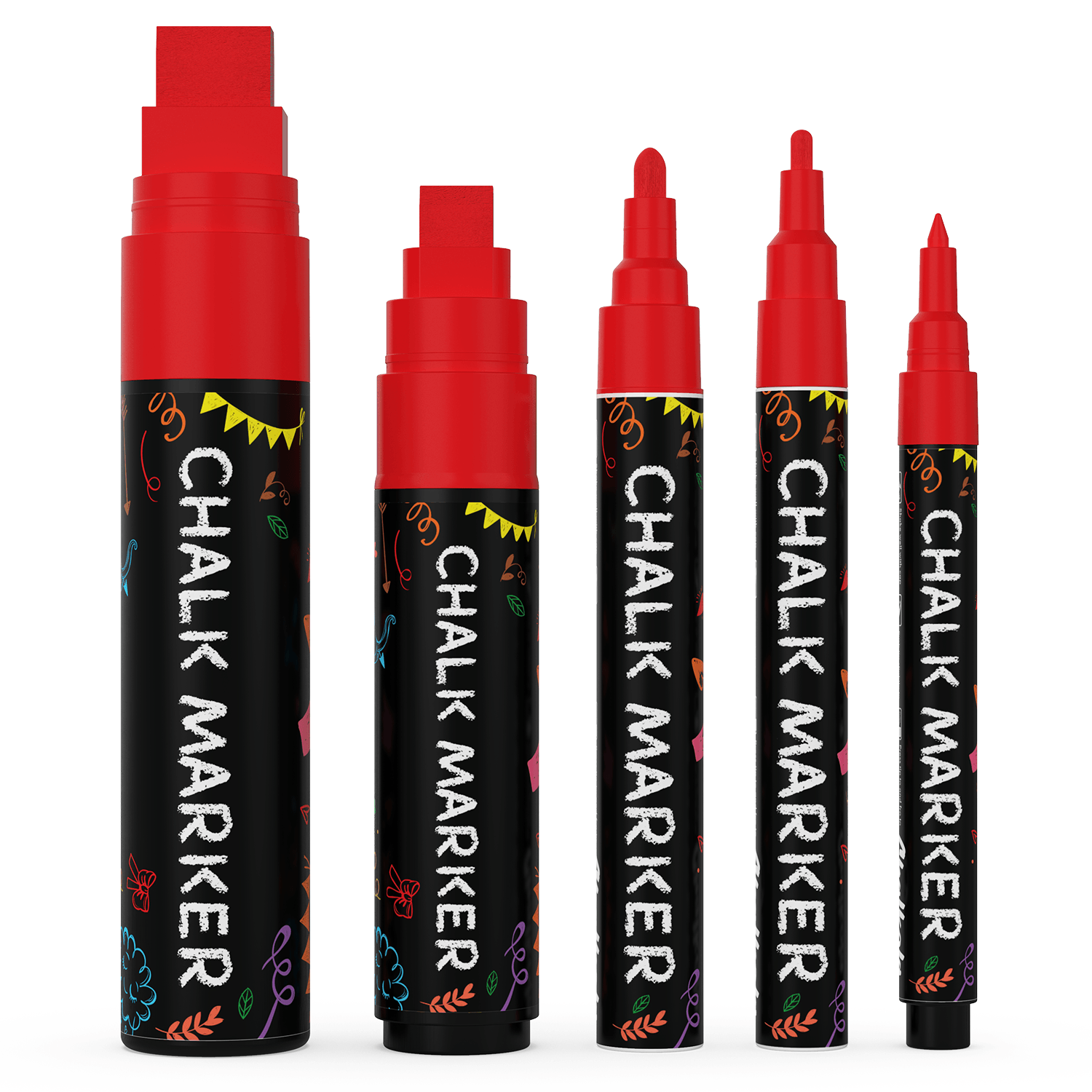 lenski-16 Lenski Chalk Markers, 16 Chalkboard Markers, Liquid Chalk  Markers, Washable Markers for Glass Window, Dry Erase Markers Chalk Ma