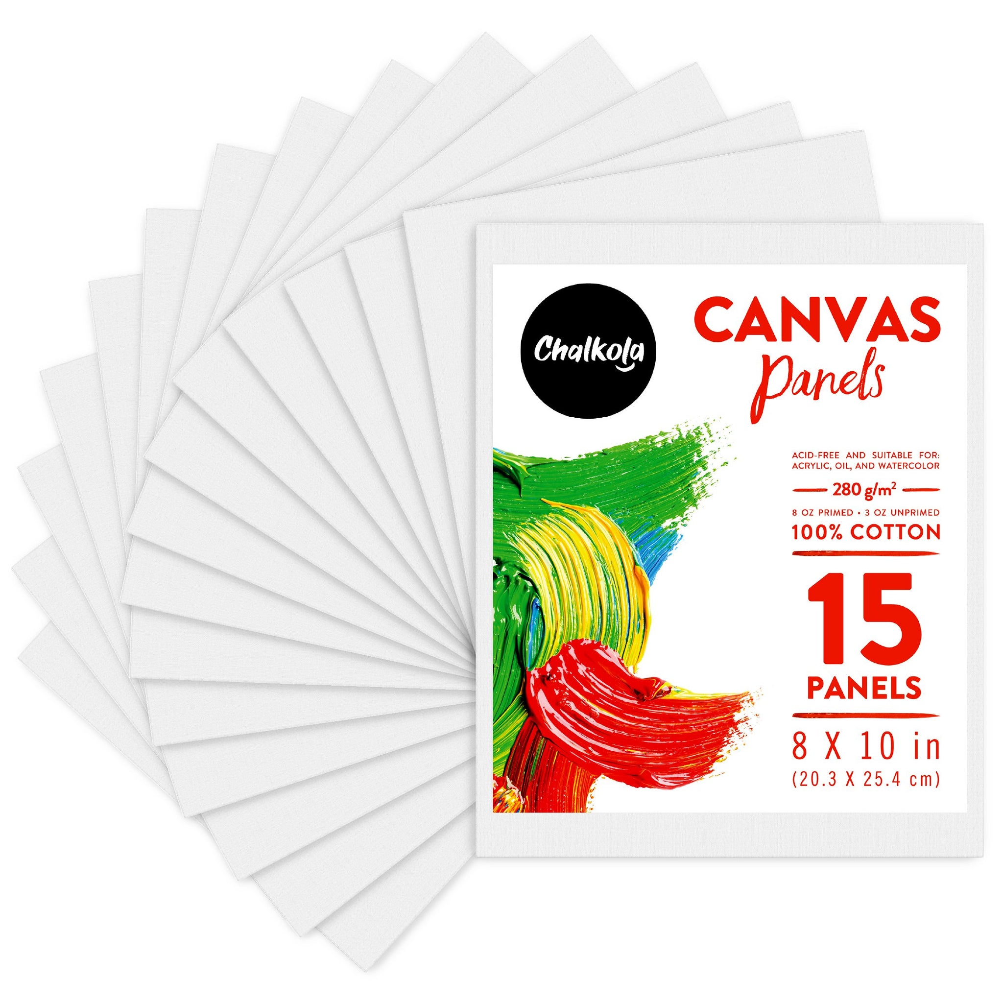 28 Packs Painting Canvas Panel Boards Canvases for Oil Paint Acrylic  Painting