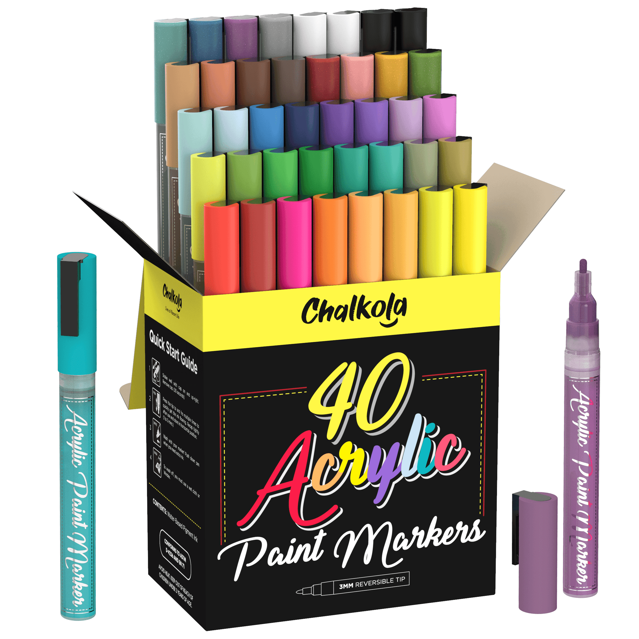 TOOLI-ART acrylic paint markers paint pens special colors set