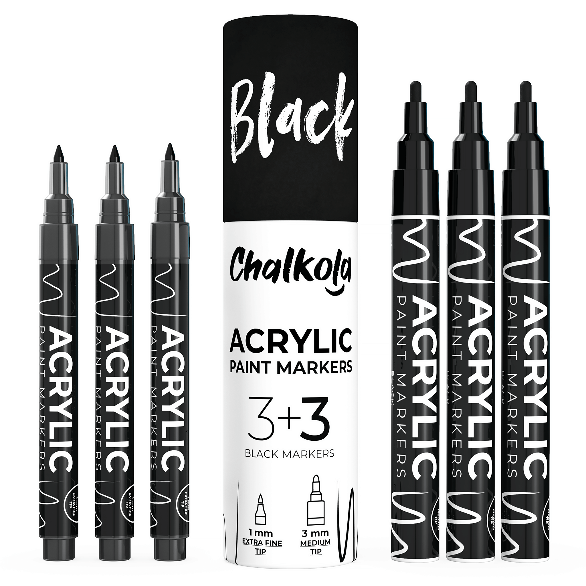 Acrylic Paint Marker Pens - Pack of 40, Fine Tip
