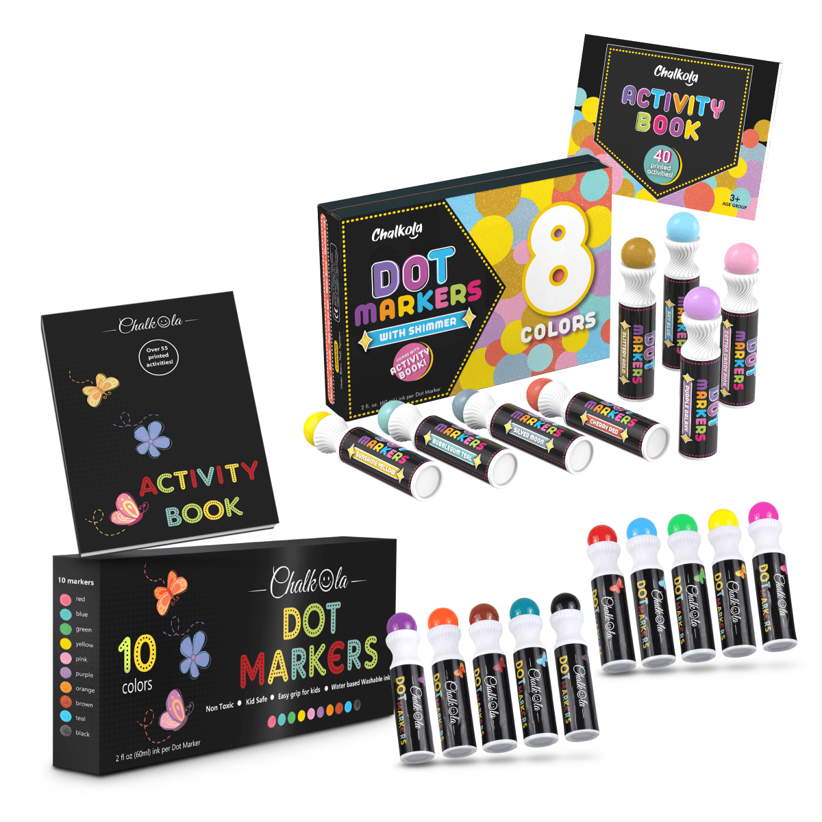  OMMO Washable Markers for Kids 12 Colors Art School