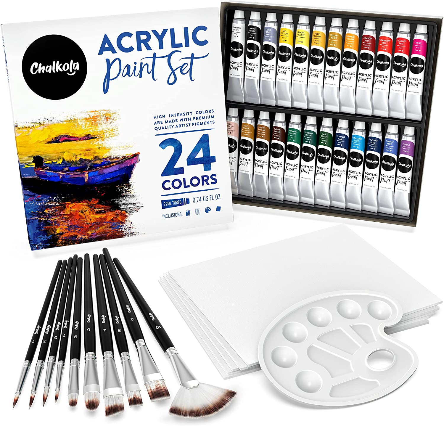  Acrylic Paint Set 24 Colors Acrylic Paints for