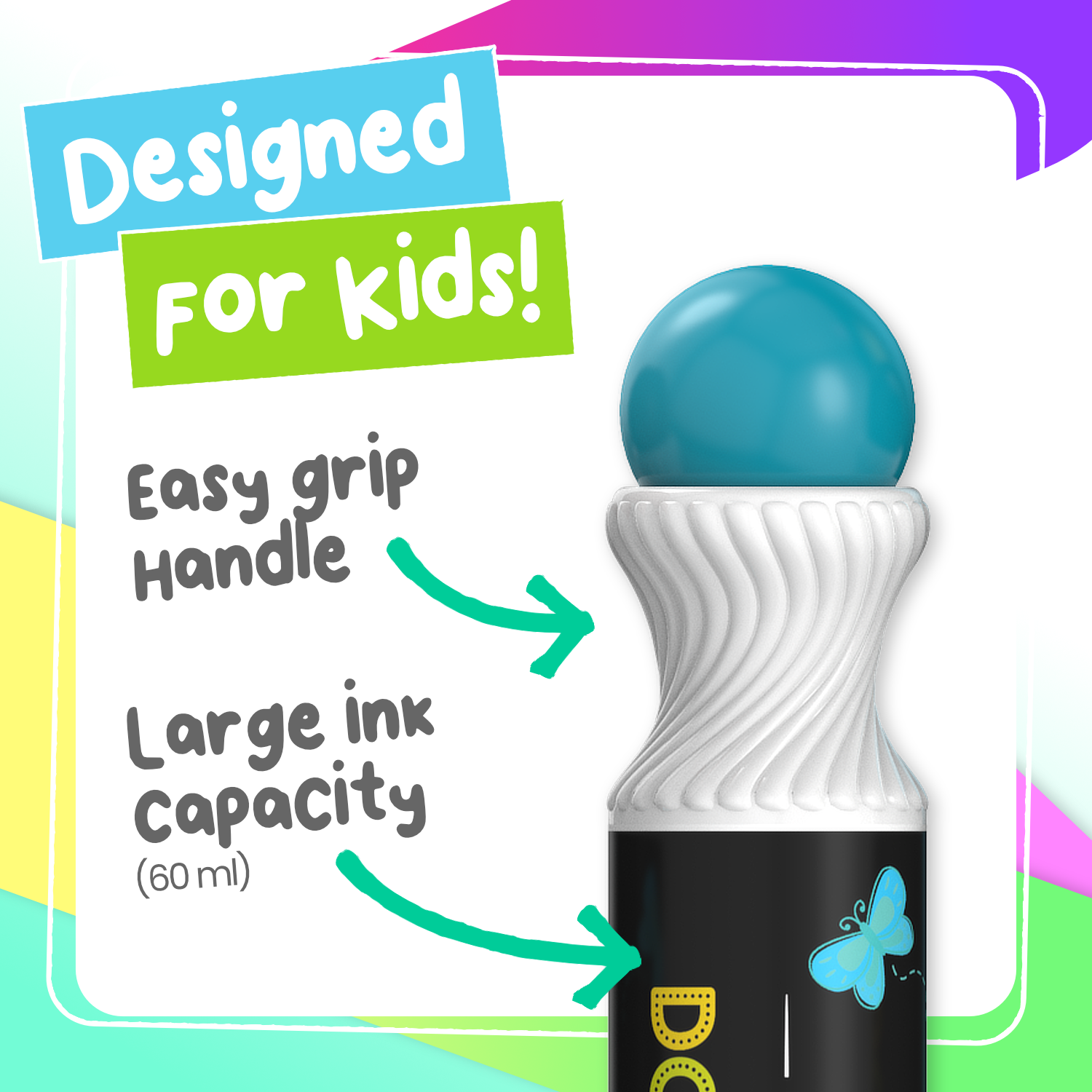  Cameron Frank Products Dot Markers for Toddlers 1-3 - Set of 8  Dauber Dawgs Washable Dot Paints with 3 Activity Book PDFs