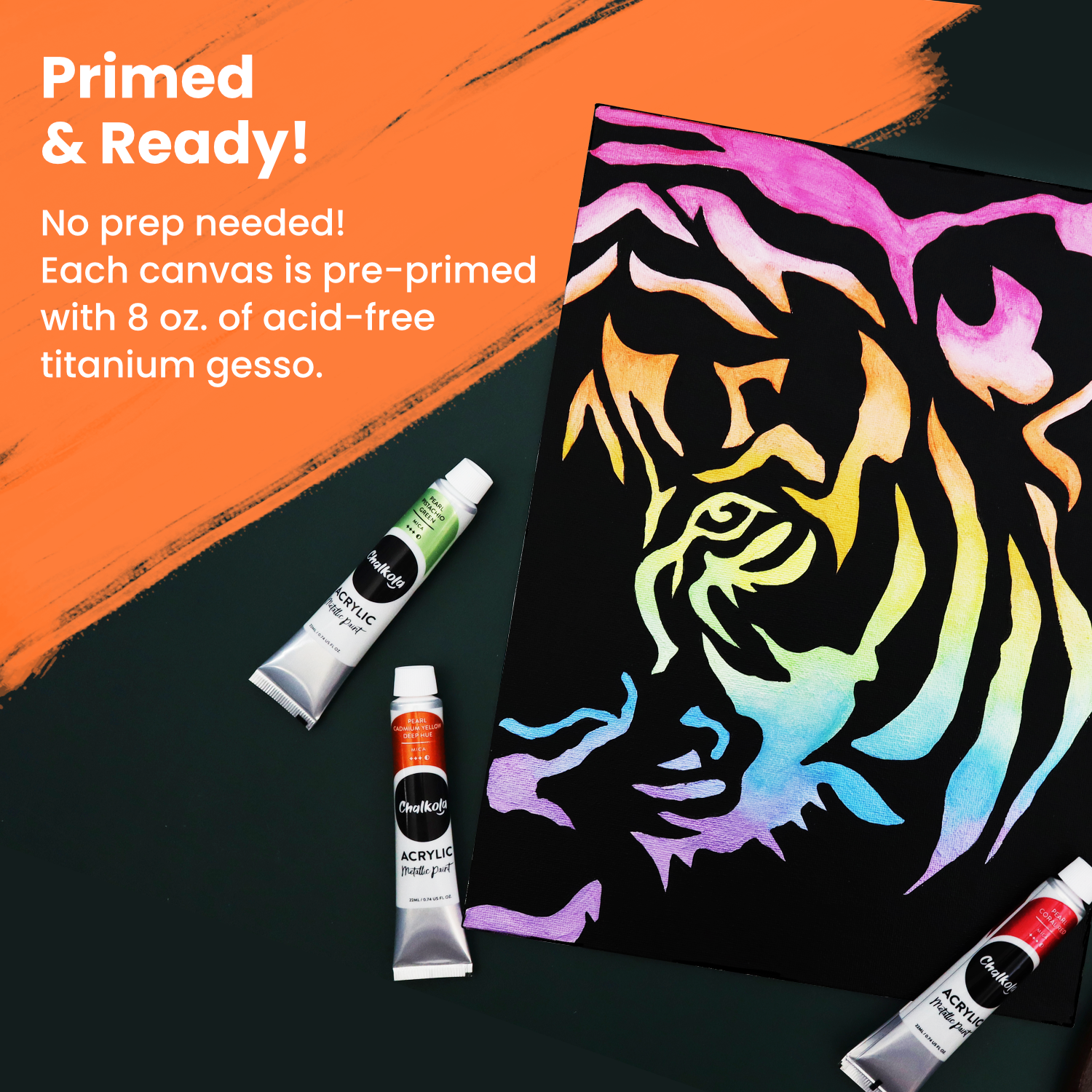 Black Paint Canvas Panels 8x10 inch (15 Pack) - Chalkola Art Supply