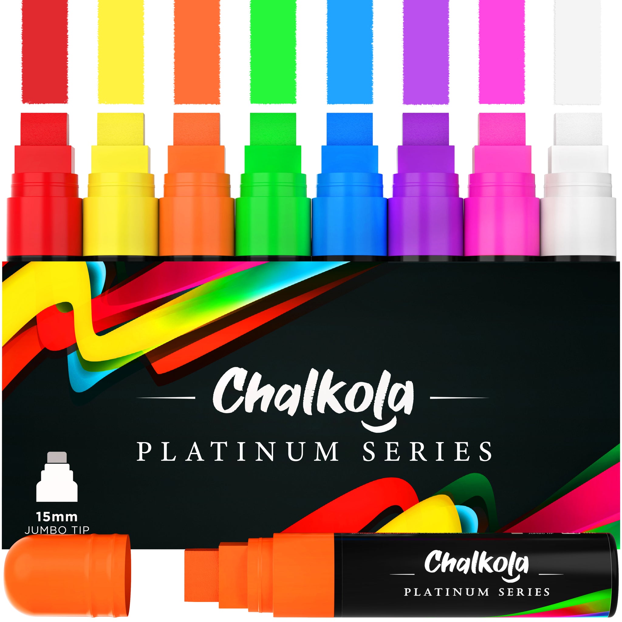 Chalk Pen, line 8 mm, assorted colours, 8 pc/ 1 pack