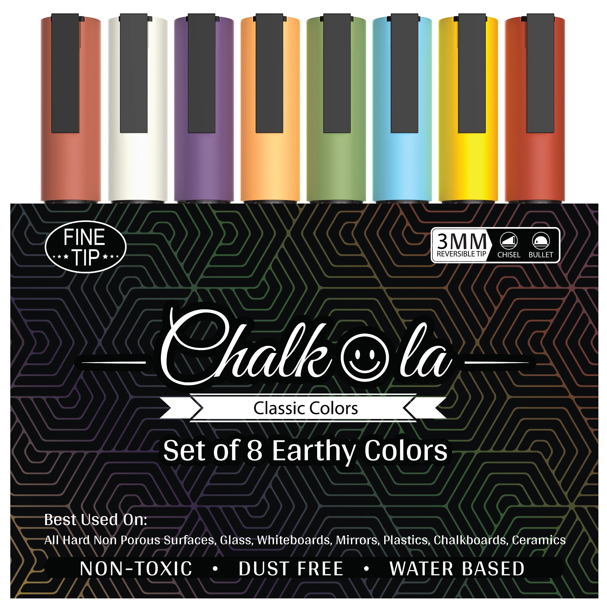  Liquid Chalk Markers For Chalkboard - Wet Erase Dustless Washable  Paint Pens With Bold and Fine Tip - Use On Window Glass Blackboard White  Board and Bistro Signs - 8