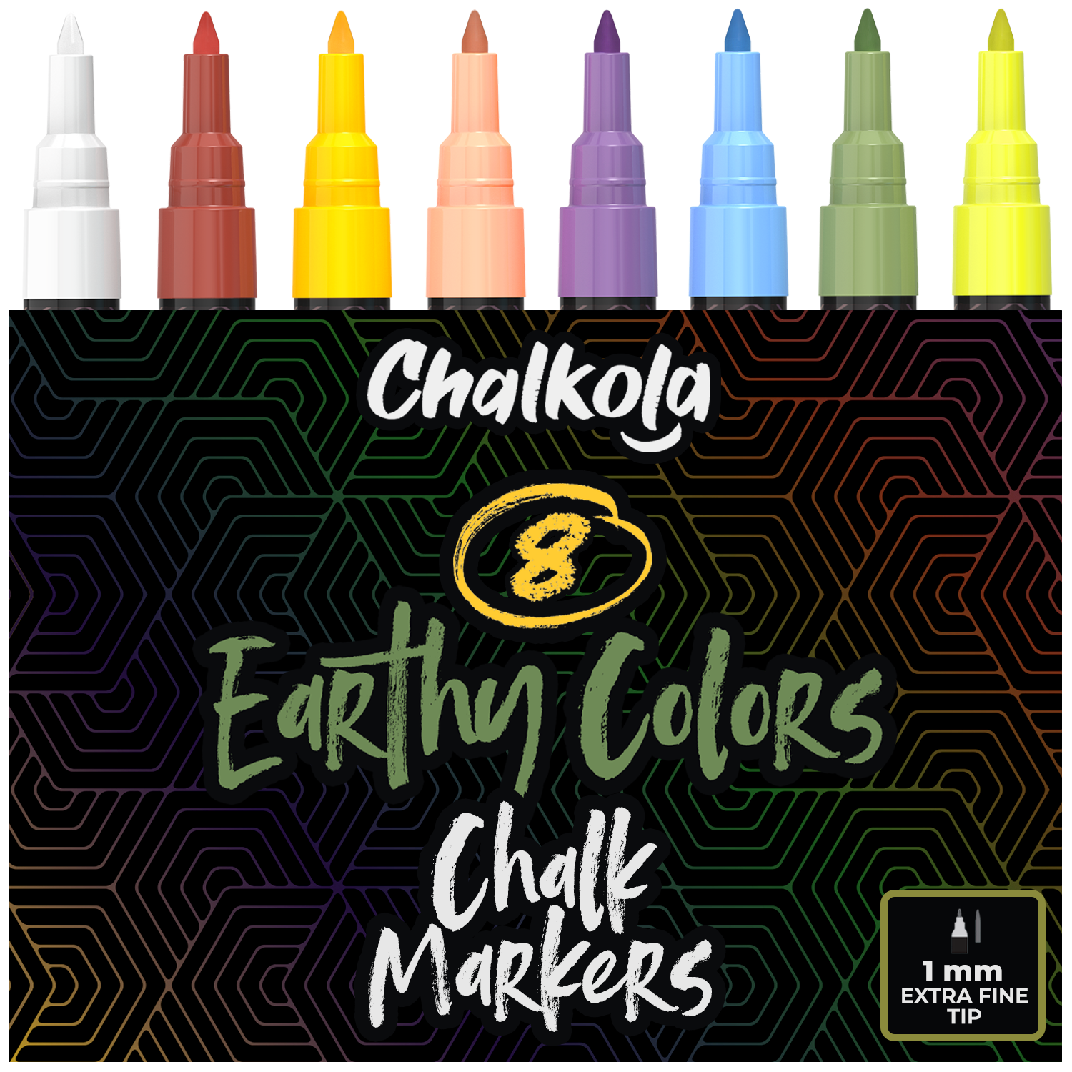 Chalk Markers, 15 Vibrant Colors Liquid Chalk Markers Pens for
