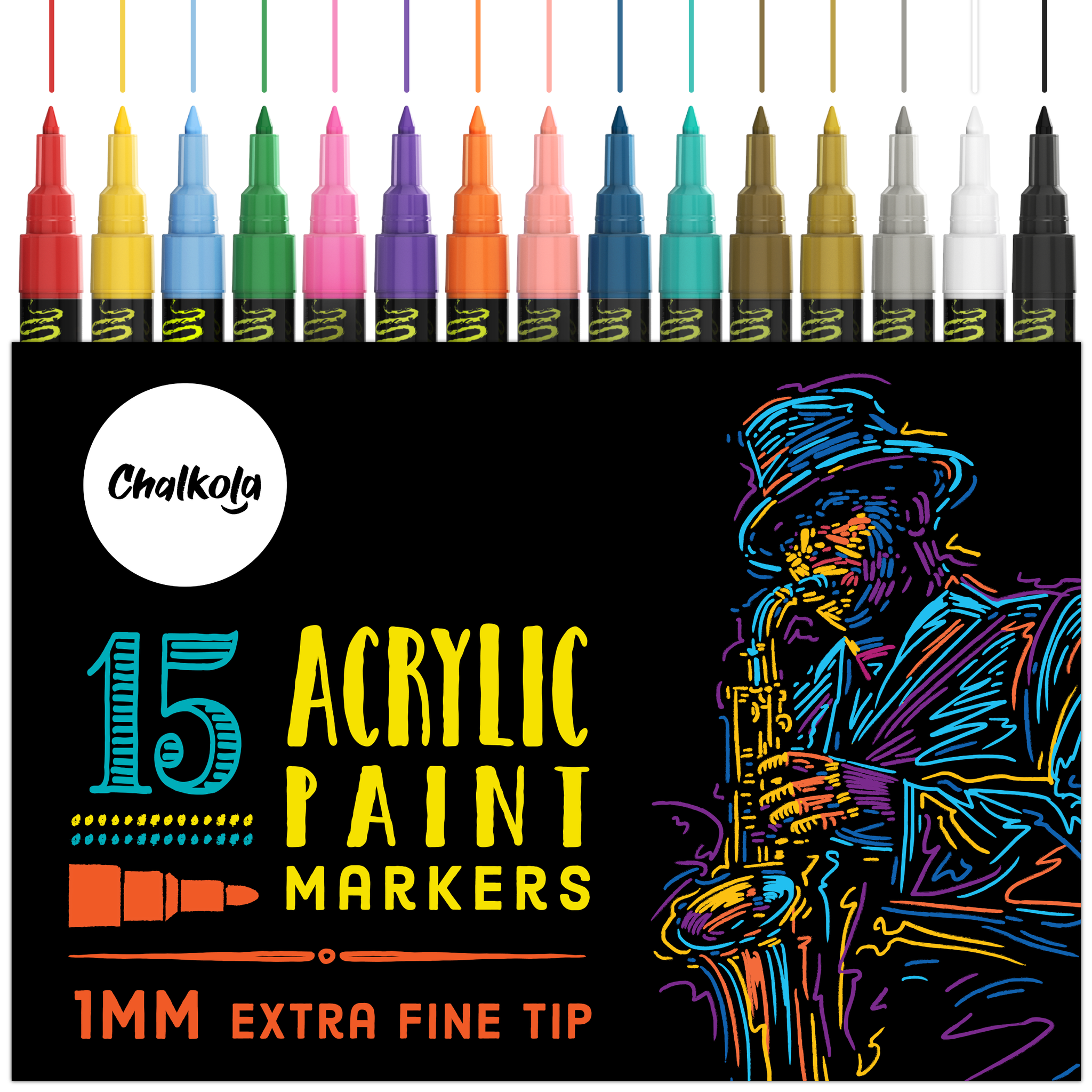 Kabcifea 10 Pack Refillable Acrylic Paint Markers 15 mm Empty  Acrylic Markers Clear White Paint Marker Pens Empty Fillable Paint Touch Up  Pen Markers for Rock Painting Wood Graffiti Paper