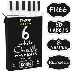 White Chalk Markers, Pack of 2, Mardel